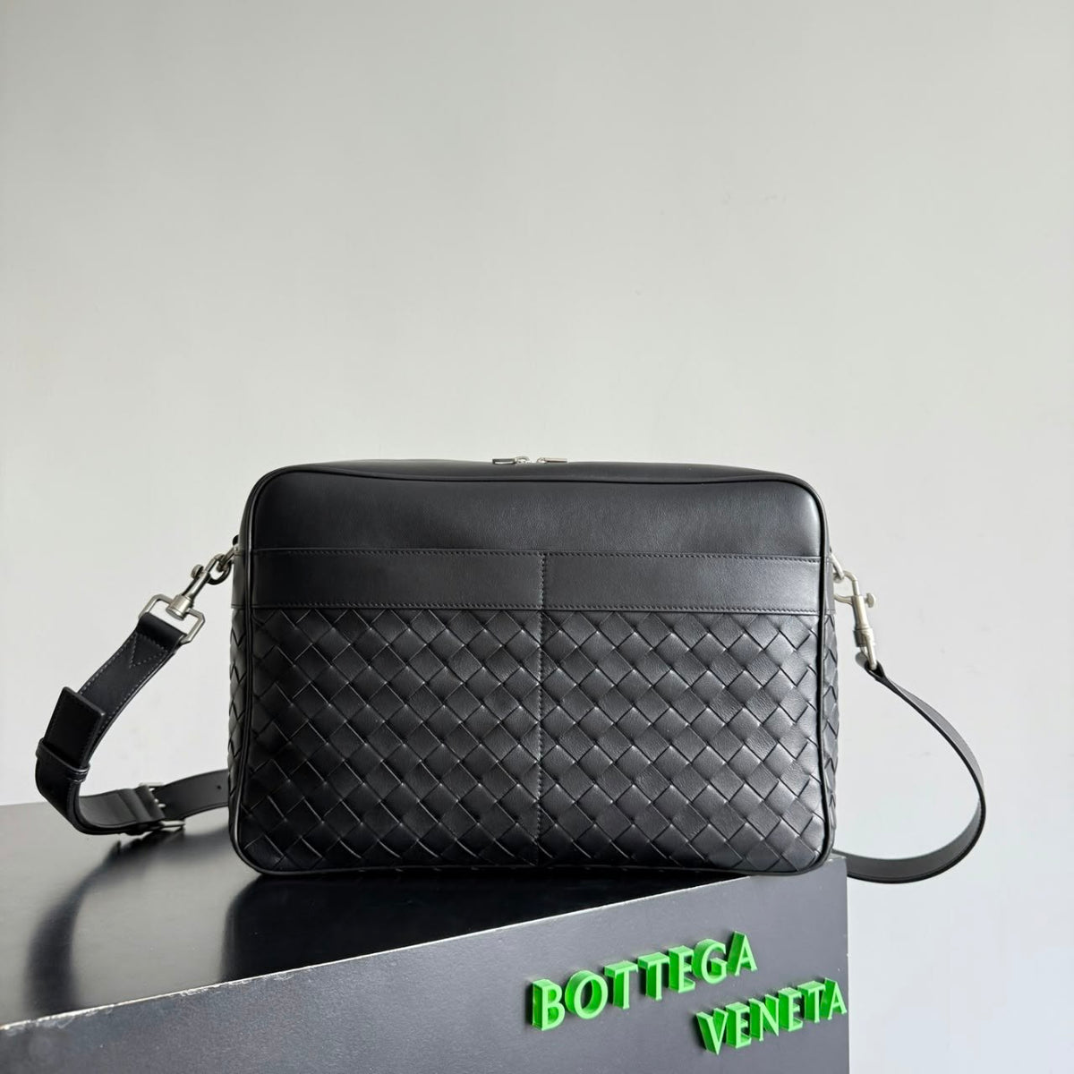 Bottega Veneta Camera Crossbody Bag - Black