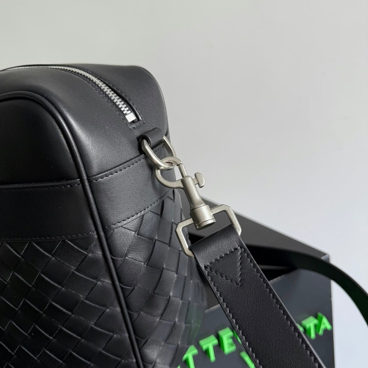 Bottega Veneta Camera Crossbody Bag - Black