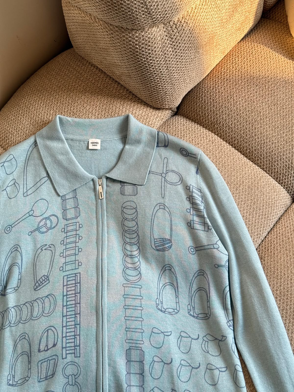 Hermès Polo Sweater - Light Blue