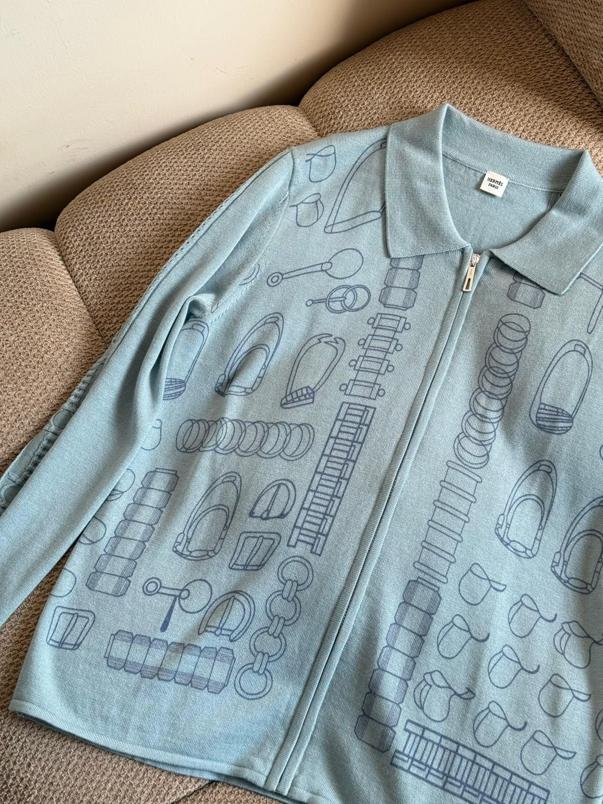 Hermès Polo Sweater - Light Blue