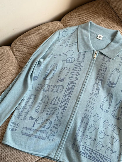 Hermès Polo Sweater - Light Blue