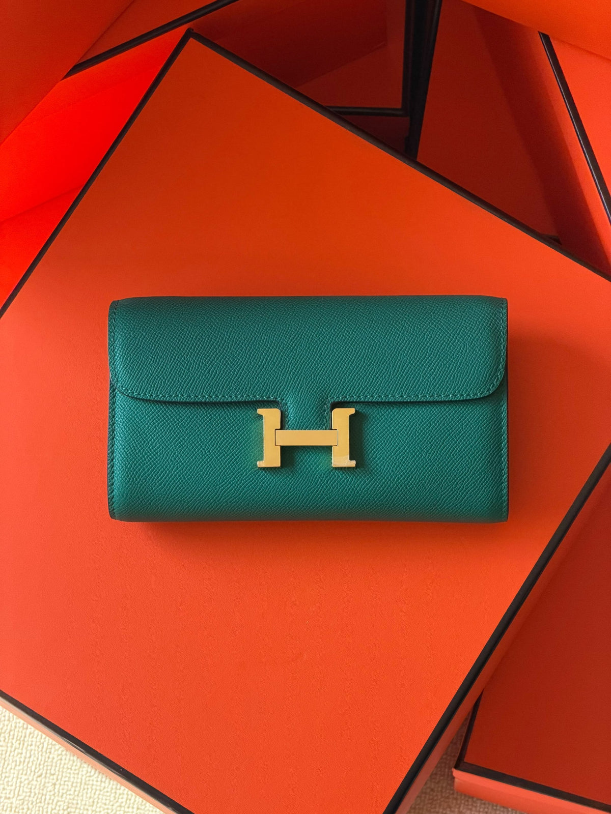 Hermès Clutch - Dark Green