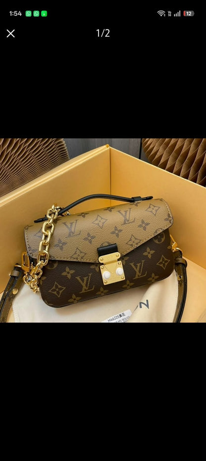 Louis Vuitton Chain-Strap Shoulder Bag - Brown Monogram