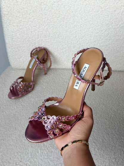 Aquazzura Ankle-Strap Heels - Pink