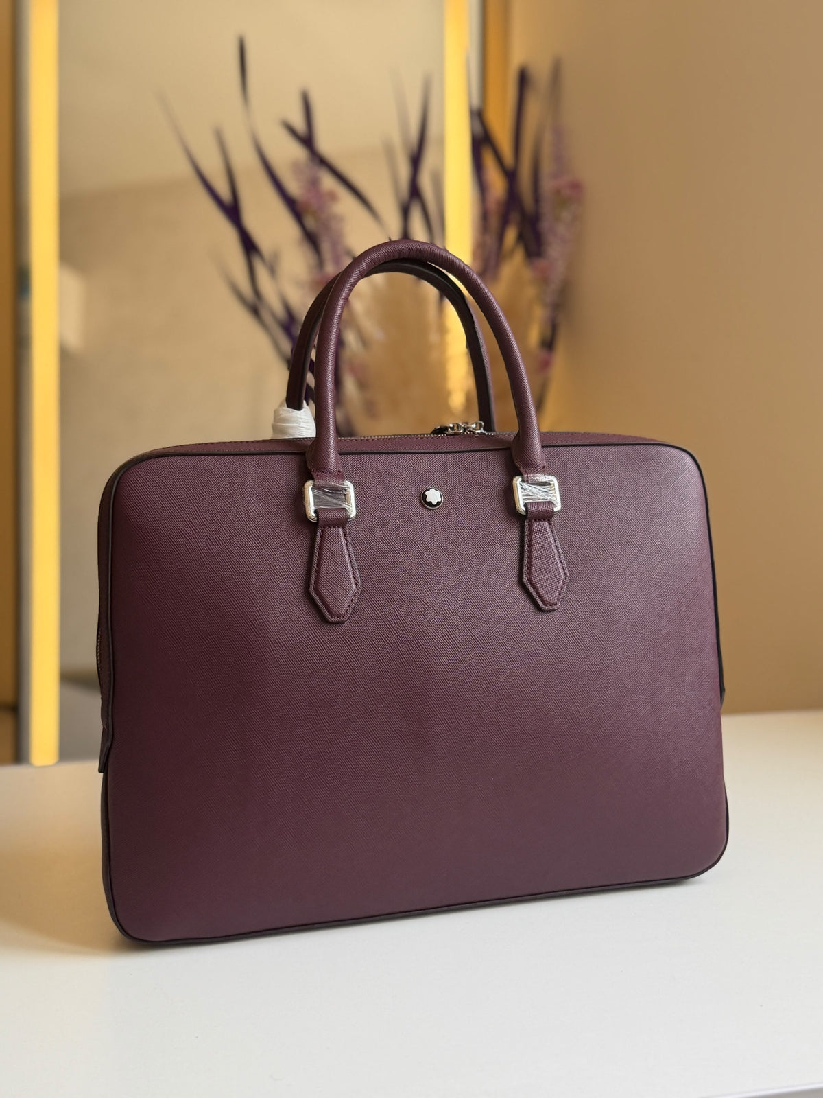 Montblanc Structured Laptop Bag - Burgundy