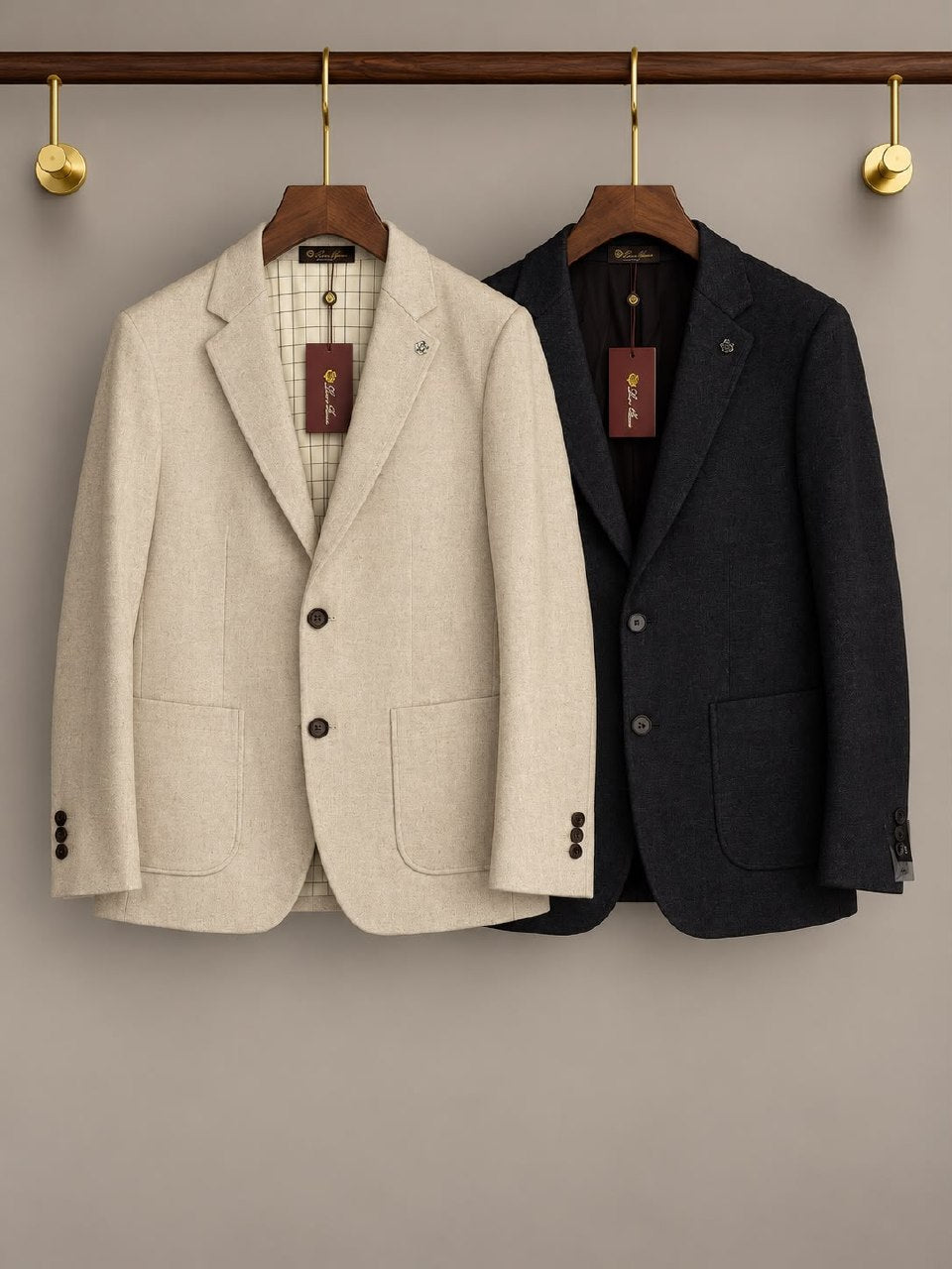 Loro Piana Blazer - Grey, Beige