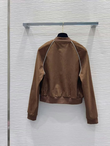 Chanel Raglan Bomber Jacket - Brown
