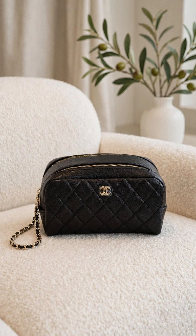 Chanel Shoulder Bag Chain Pouch - Black