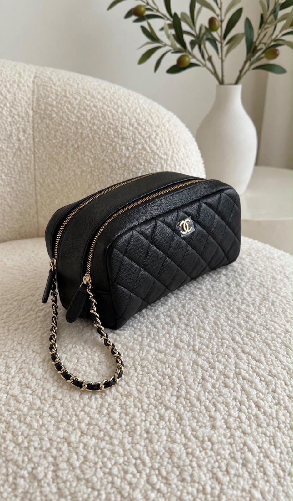 Chanel Shoulder Bag Chain Pouch - Black