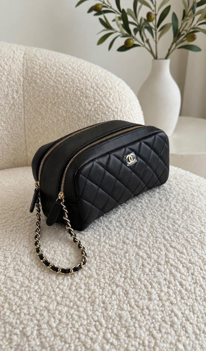 Chanel Shoulder Bag Chain Pouch - Black