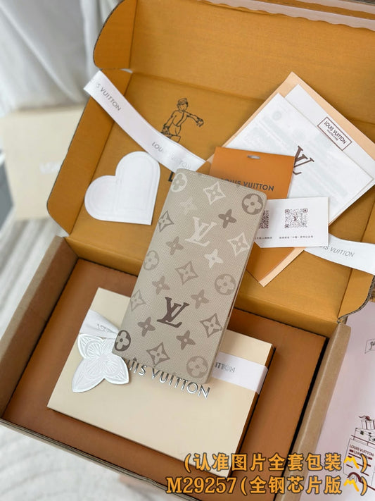 Louis Vuitton Brazza Wallet - Beige Monogram
