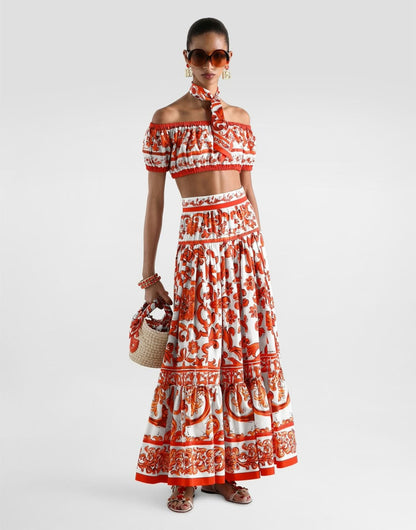 Dolce & Gabbana Off-Shoulder Set - White