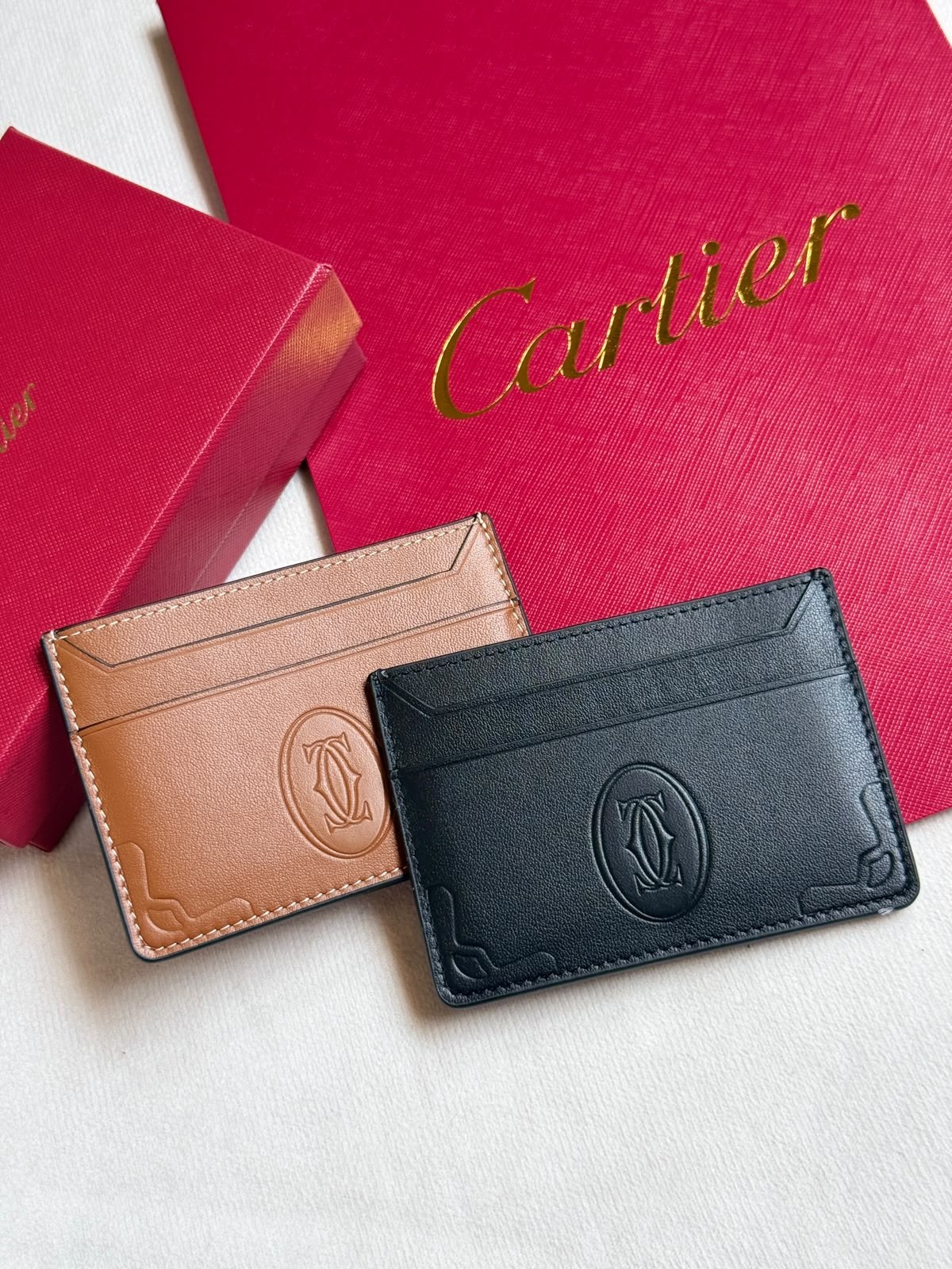 Cartier Card Holder - Brown, Black