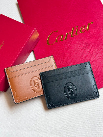 Cartier Card Holder - Brown, Black