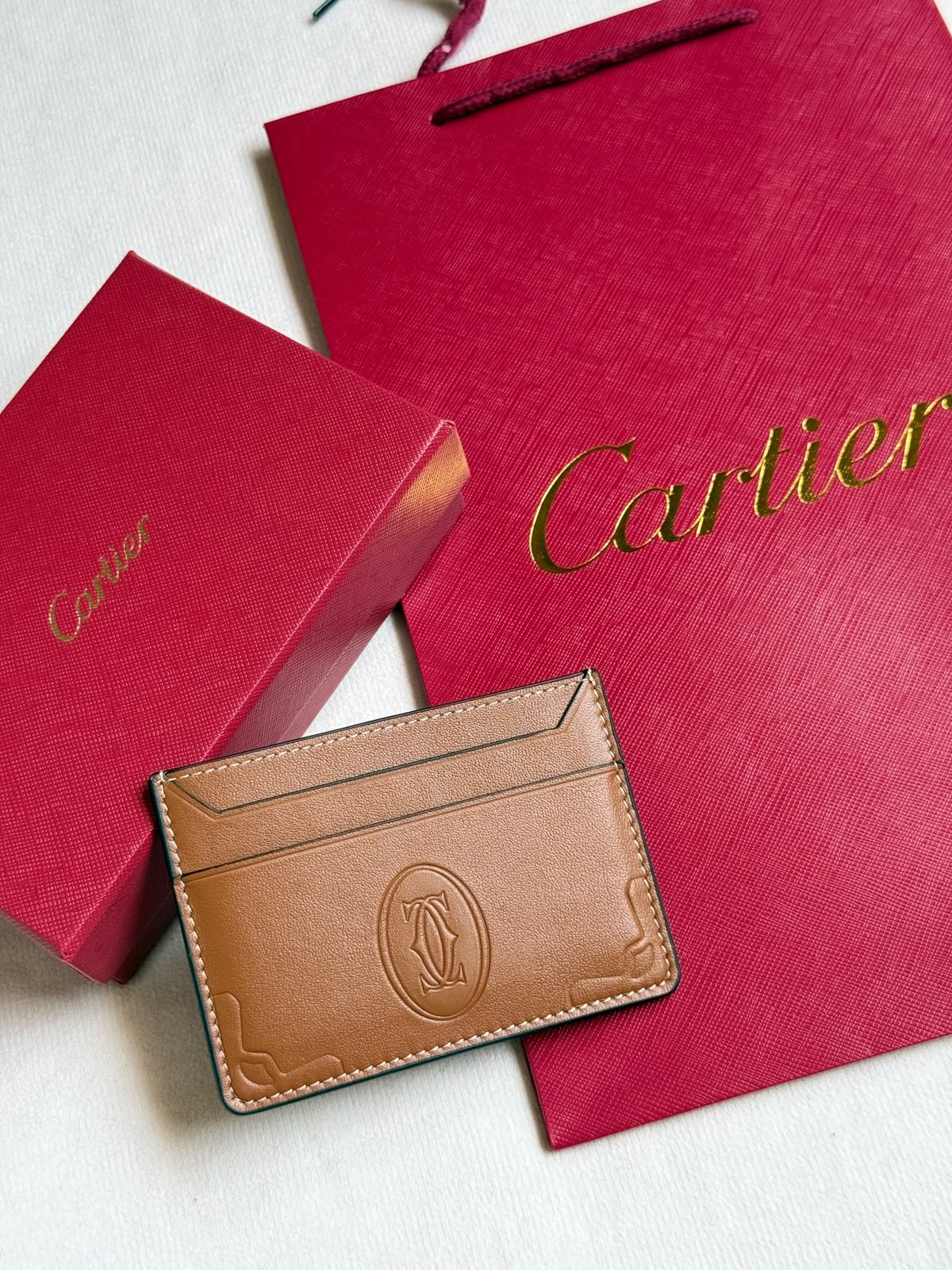 Cartier Card Holder - Brown, Black