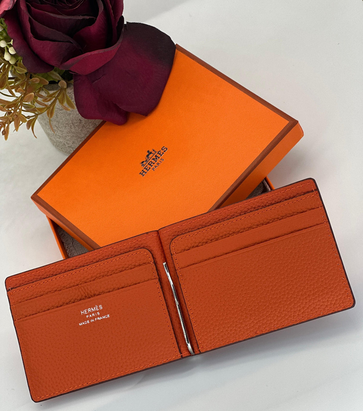 Hermès Bifold Wallet - Orange