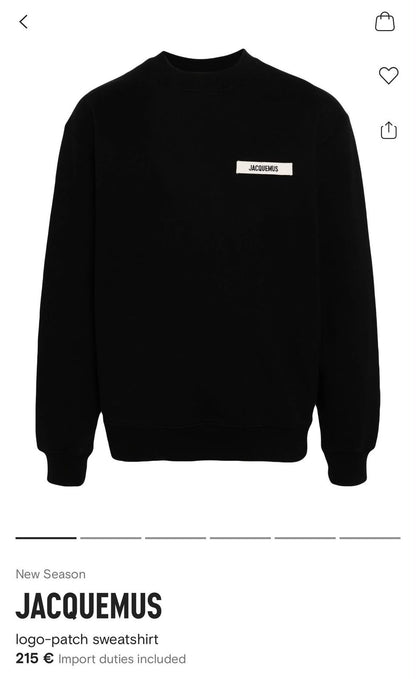 Jacquemus Sweatshirt - Black