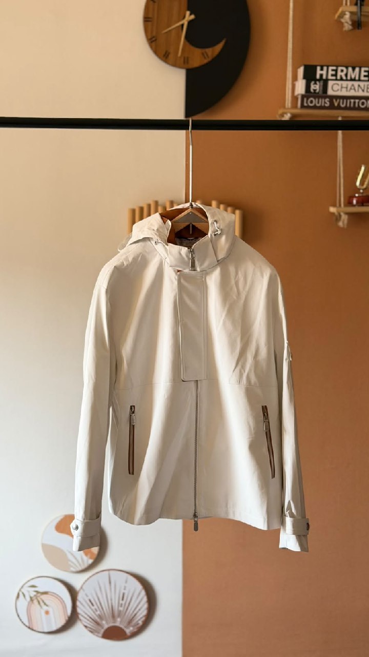 Brunello Cucinelli Hooded Jacket - White