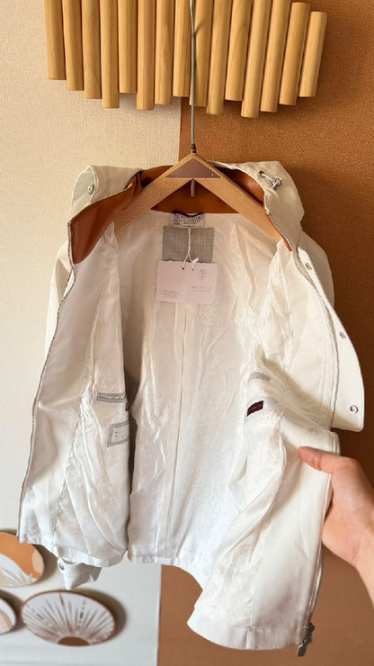 Brunello Cucinelli Hooded Jacket - White