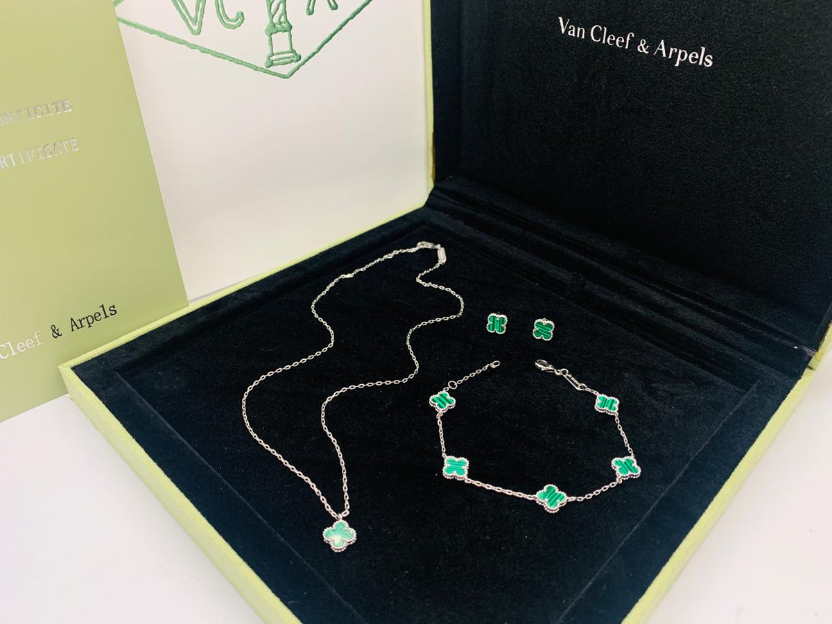Van Cleef & Arpels Clover Jewelry Set - Green
