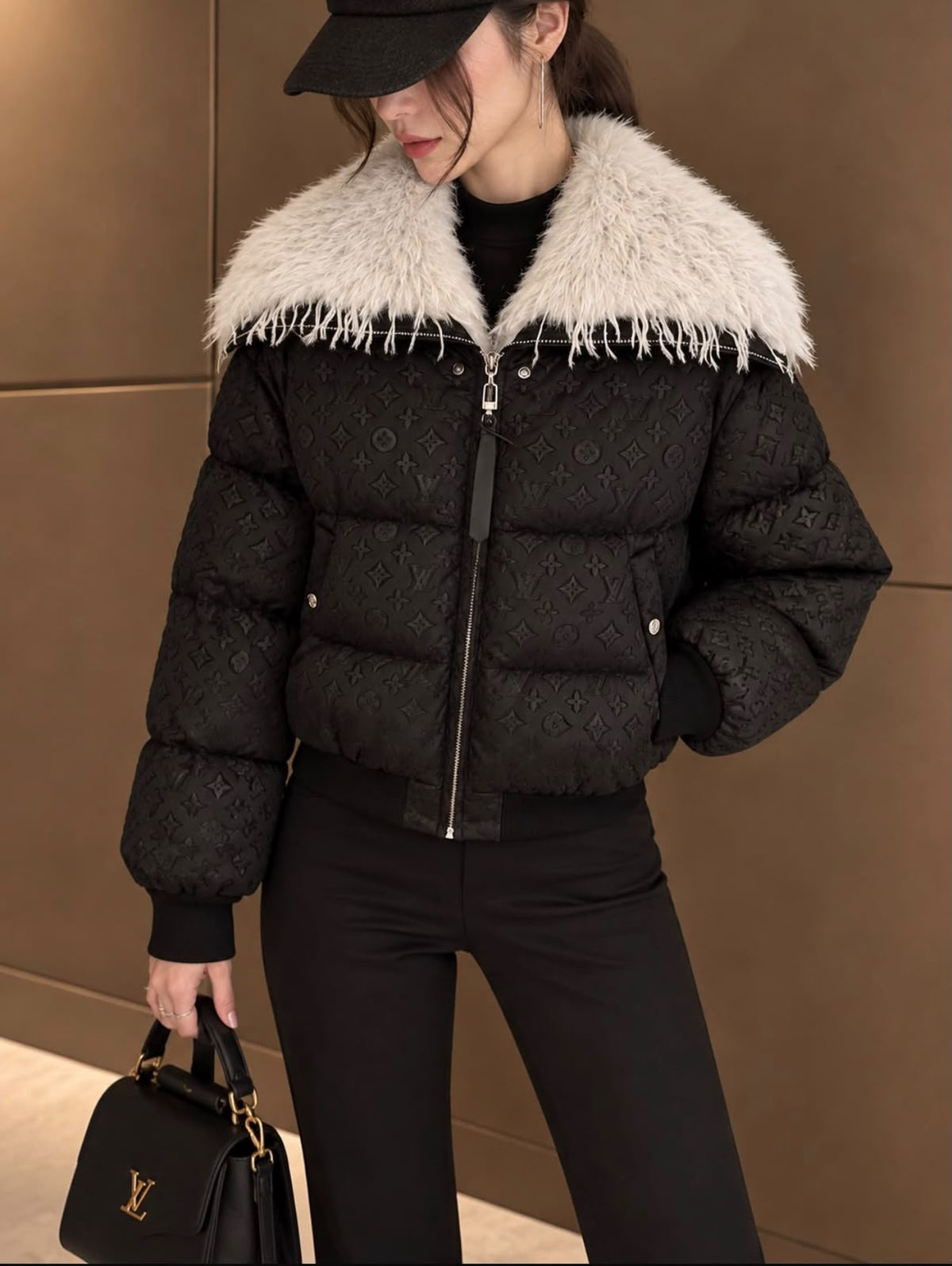 Louis Vuitton Puffer Jacket - Black Embossed