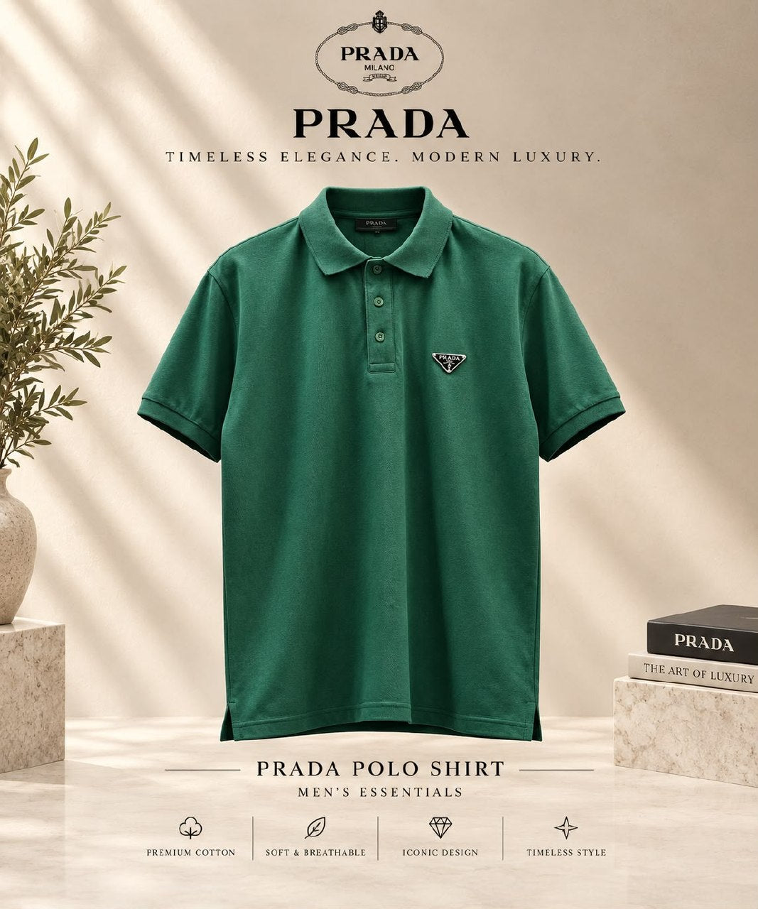 Prada Polo Shirt - Burgundy, Green, Navy