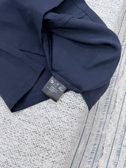 Loro Piana Short Sleeve Shirt - Dark Blue