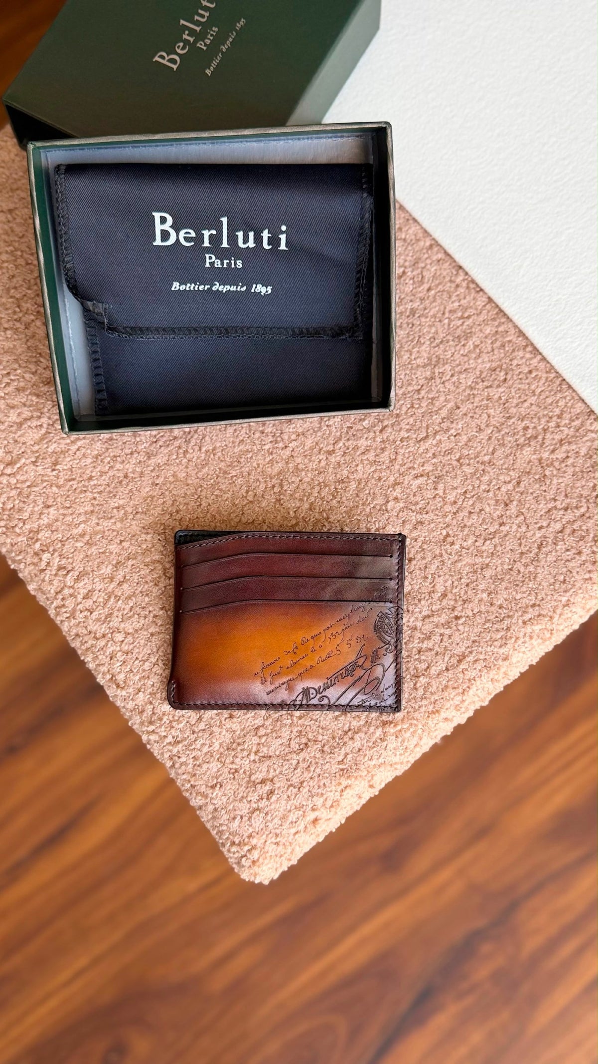Berluti Card Holder - Brown & Orange