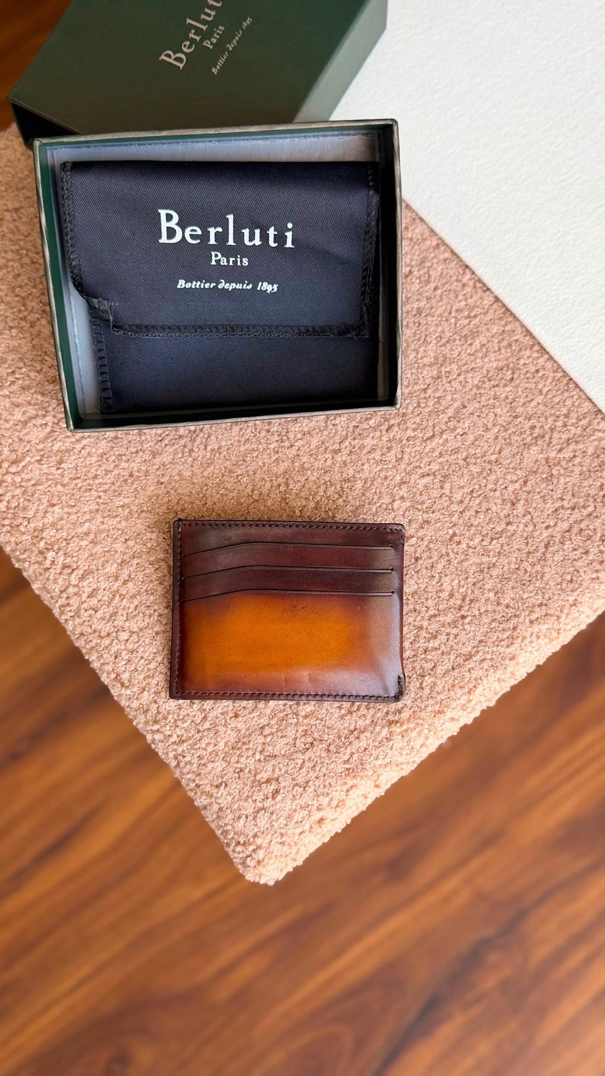 Berluti Card Holder - Brown & Orange