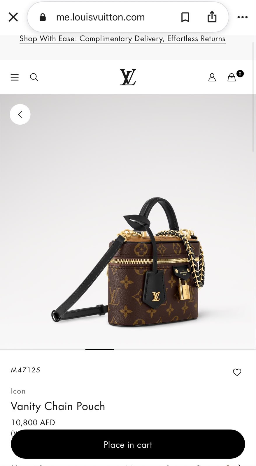 Louis Vuitton Vanity Chain Pouch - Brown Monogram