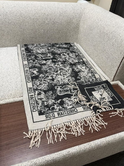 Dior Scarf - Black & Beige