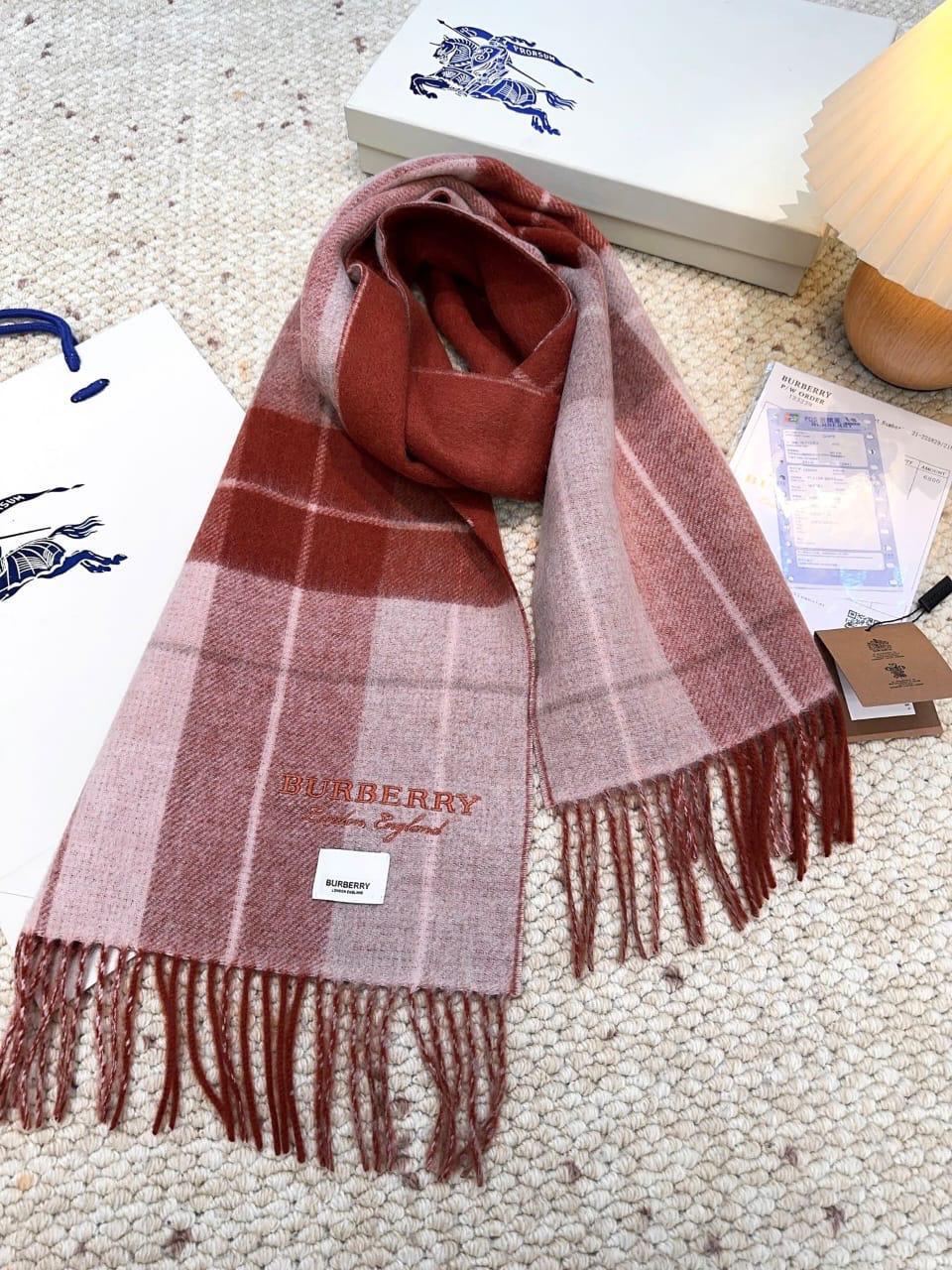 Burberry Plaid Scarf - Burgundy