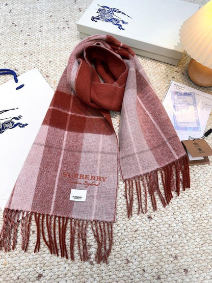 Burberry Plaid Scarf - Burgundy