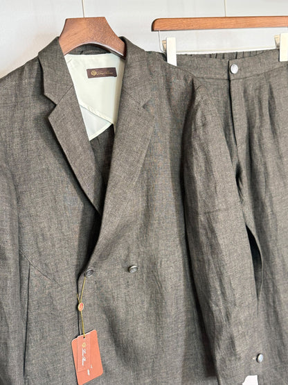 Loro Piana Double-Breasted Suit Set - Dark Grey