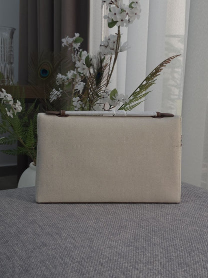 Loro Piana Clutch Zip Pouch - Beige