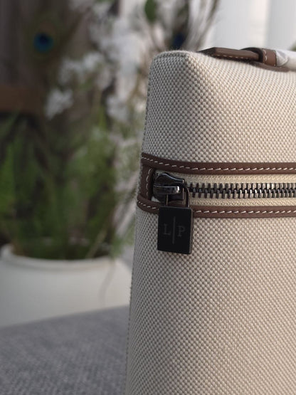 Loro Piana Clutch Zip Pouch - Beige