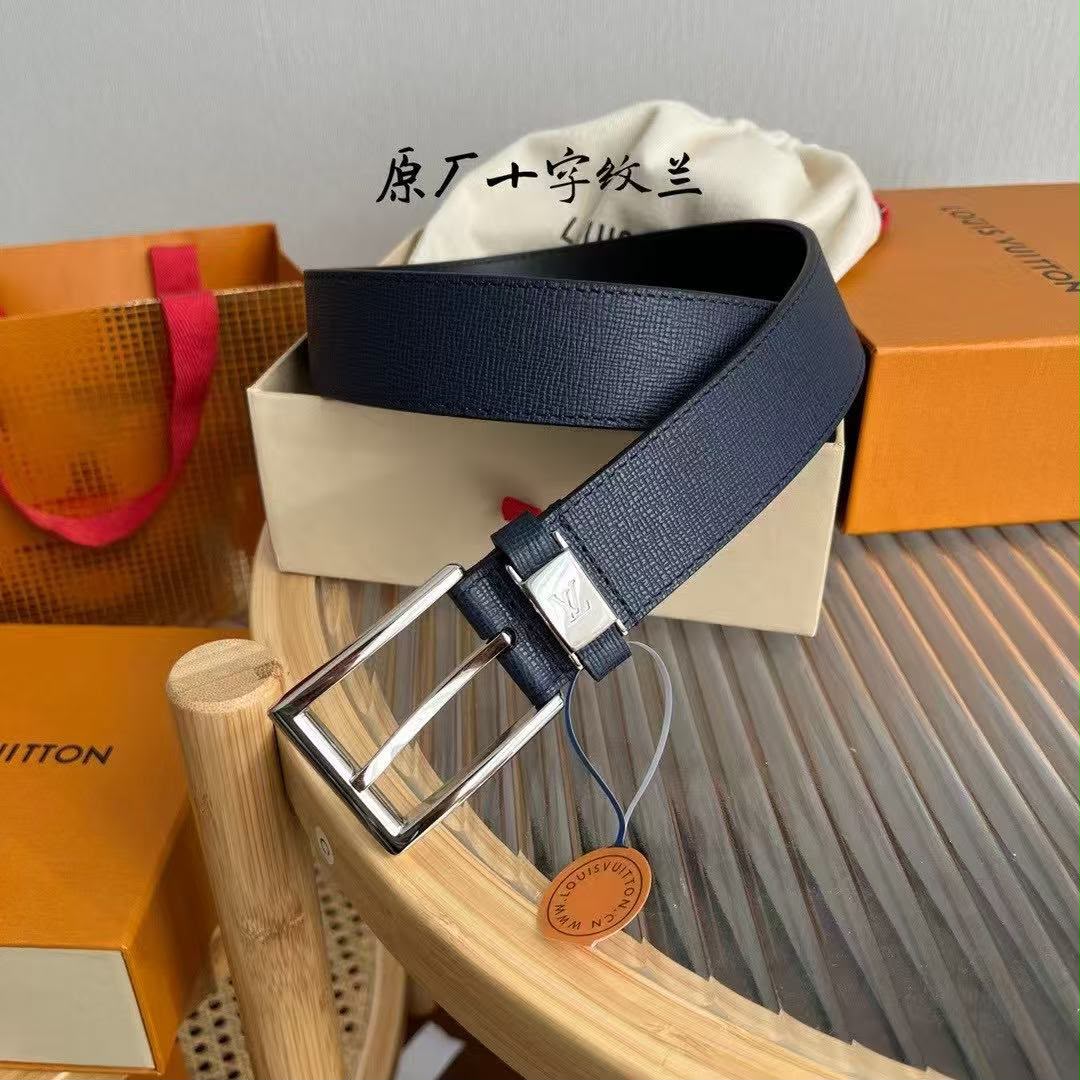 Louis Vuitton Belt Logo Plate - Navy