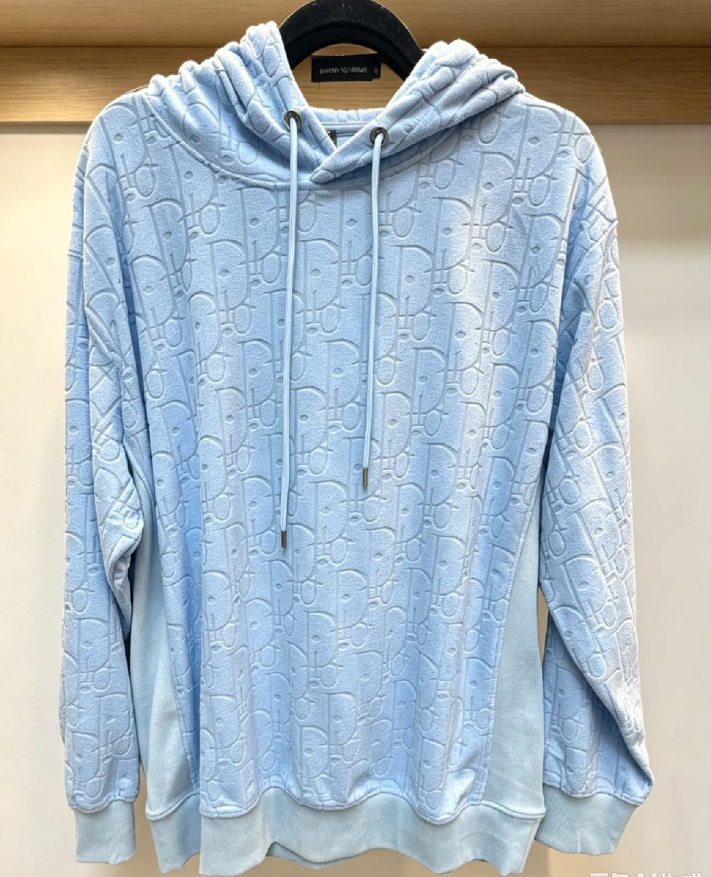 Dior Quilted Hoodie - Light Blue