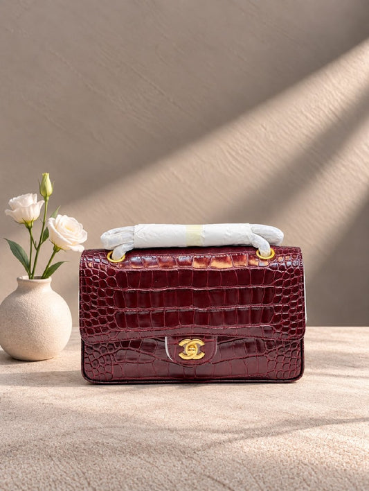 Chanel Handbag - Burgundy Embossed