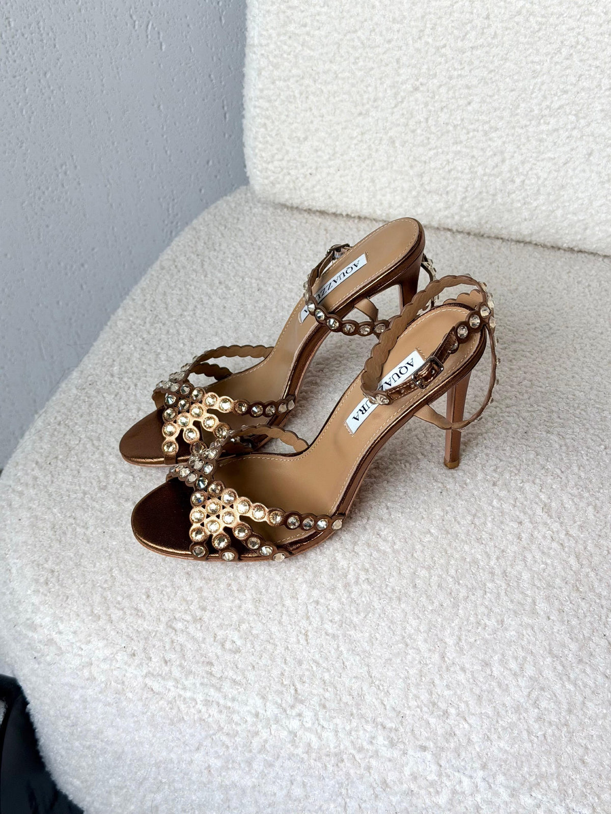 Aquazzura Ankle-Strap Heels - Brown