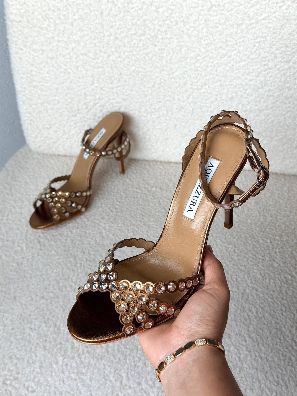 Aquazzura Ankle-Strap Heels - Brown