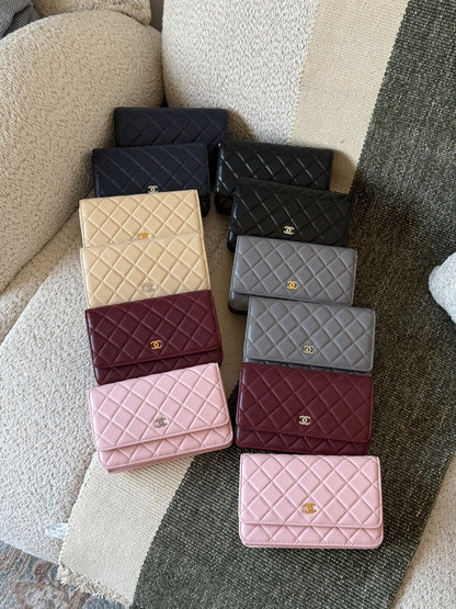 Chanel Shoulder Bag - Pink, White, Navy, Black, Beige, Grey, Burgundy