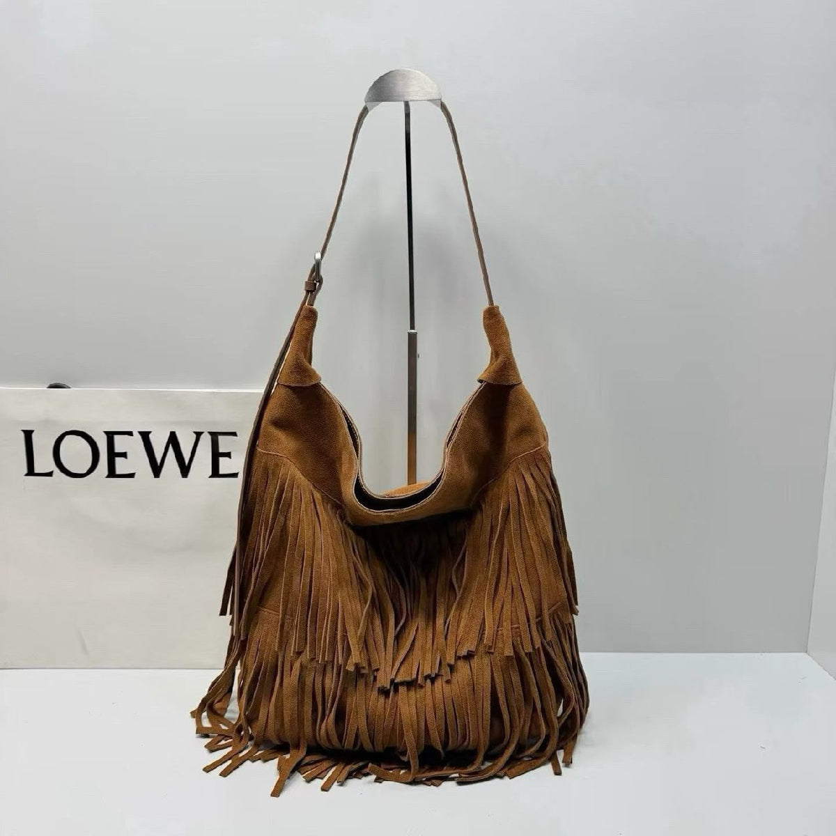Loewe Fringe Shoulder Bag - Brown