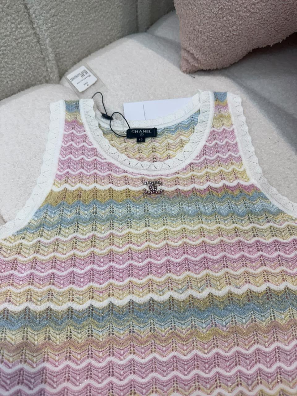 Chanel Knitted T-Shirt - Blue, Red