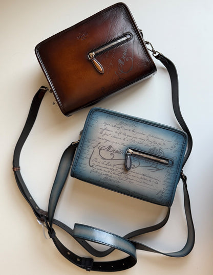 Berluti Crossbody Bag - Blue, Brown