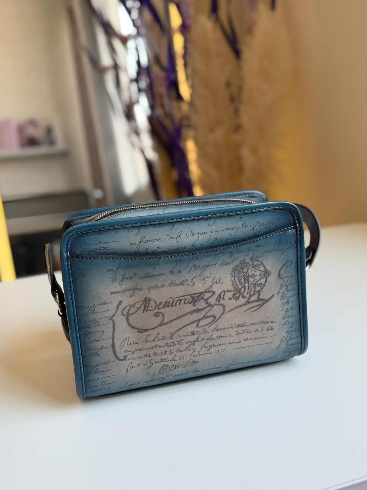Berluti Crossbody Bag - Blue, Brown