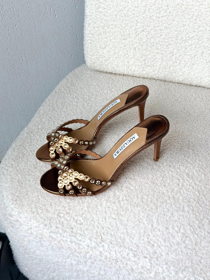 Aquazzura Mule Heels - Brown