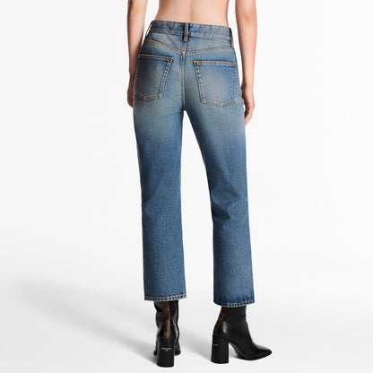 Louis Vuitton Wide-Leg Jeans Pants - Blue Monogram