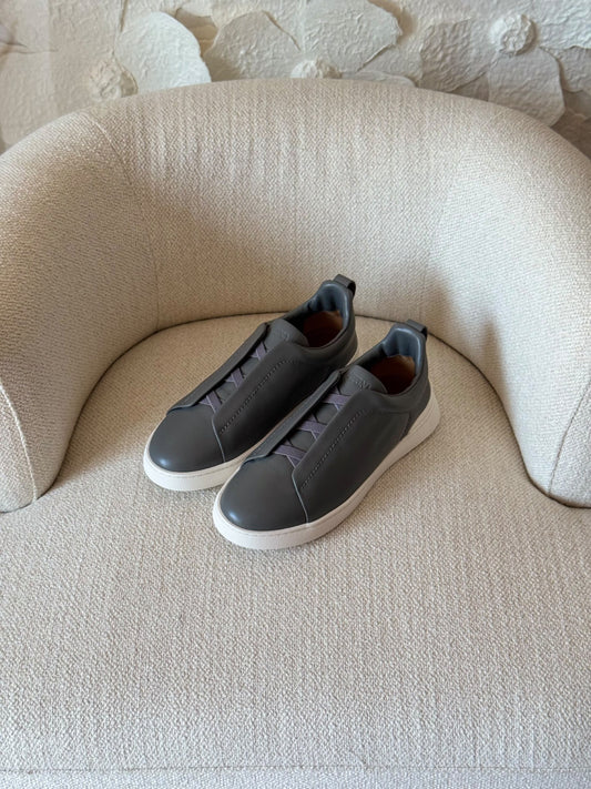 Zegna Panel Sneakers - Dark Grey