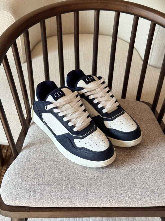 Dior B27 Panel Sneakers - Blue & White Embossed